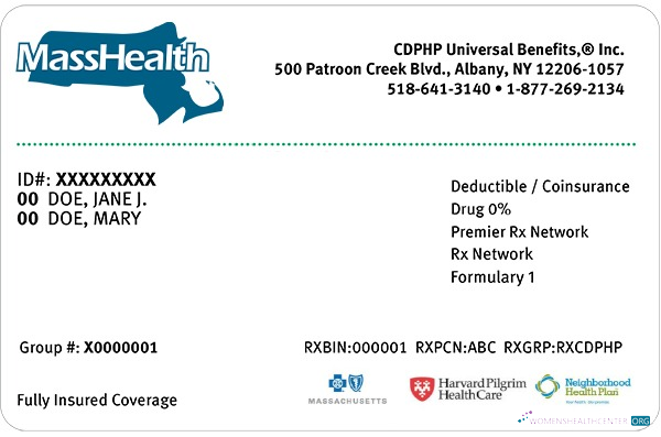 Download Massachusetts health insurance card Photoshop template